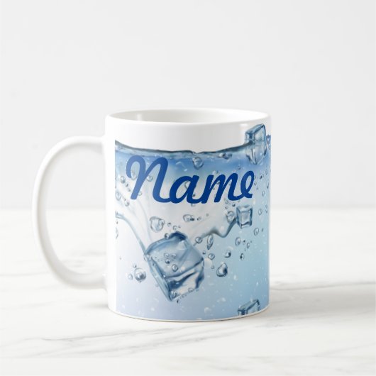 Water met ijsblokjes Persoonlijke koffie-Mok, beke Koffiemok (Links)