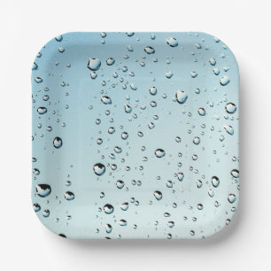 Water met luchtbelletjes papieren bordje