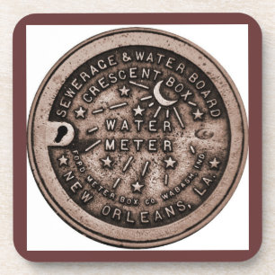 Water Meter-deksel Bourbon St. Drankjes Onderzetter