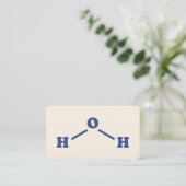 Water Molecular Chemical Formula Visitekaartje (Staand voorkant)