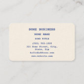 Water Molecular Chemical Formula Visitekaartje (Achterkant)