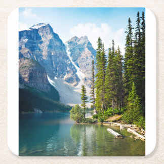 Water | Moraine Lake, Canada Vierkante Kartonnen Onderzetter