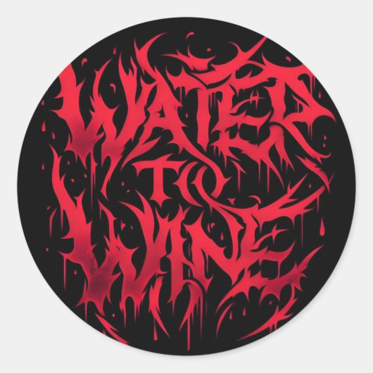 Water naar wijn Logo Sticker (Voorkant)