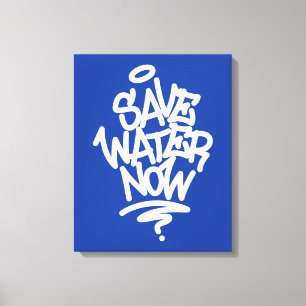 Water nu opslaan canvas afdruk