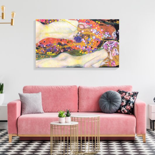 Water Nymferen 2 | Gustav Klimt | Canvas Afdruk (Insitu (Woonkamer))