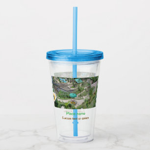 Water Ocean Beach Foto Naam toevoegen Tekst Plaats Acryl Drinkbeker