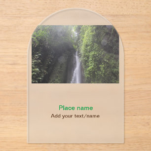 Water Ocean Beach Foto Naam toevoegen Tekst Plaats Acryl Uitnodigingen