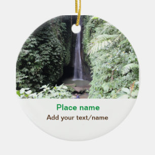 Water Ocean Beach Foto Naam toevoegen Tekst Plaats Keramisch Ornament