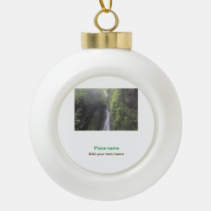 Water Ocean Beach Foto Naam toevoegen Tekst Plaats Keramische Bal Ornament