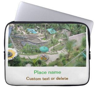 Water Ocean Beach Foto Naam toevoegen Tekst Plaats Laptop Sleeve