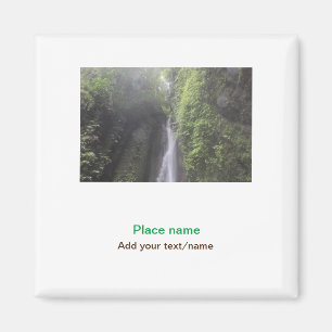 Water Ocean Beach Foto Naam toevoegen Tekst Plaats Magneet