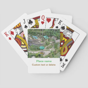 Water Ocean Beach Foto Naam toevoegen Tekst Plaats Pokerkaarten