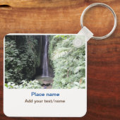 Water Ocean Beach Foto Naam toevoegen Tekst Plaats Sleutelhanger (Achterkant)