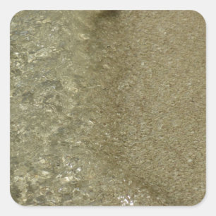 Water op Abstracte Natuur Beach II Fotografie Vierkante Sticker