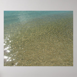 Water op het Strand I Abstracte Natuurfotografie Poster