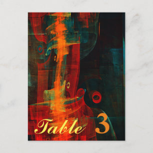 Water Oranje Rood Blauw Modern Abstract Kunstpatro Briefkaart