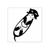 Water otter met hart rubberstempel (Afrduk)