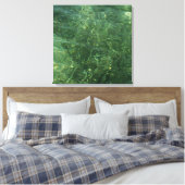 Water over Zee Grass II (Blauw en groen) Foto Canvas Afdruk (Insitu (Slaapkamer))