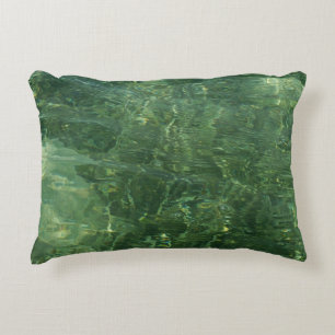 Water over Zee Grass II (Blauw en groen) Foto Decoratief Kussen
