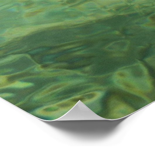 Water over Zee Grass II (Blauw en groen) Foto Poster (Hoek)