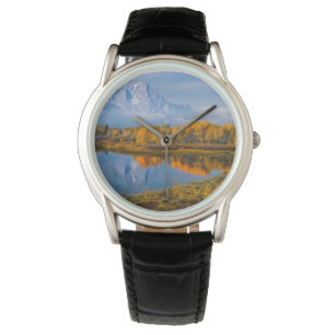 Water Oxbow Bend Jackson Wyoming Horloge