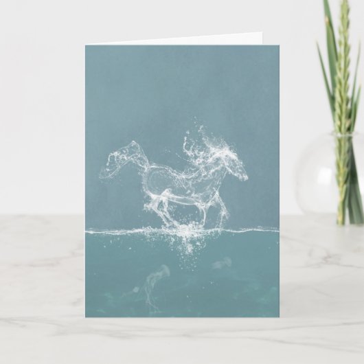 Water Paard Fantasie Kaart (Voorkant)