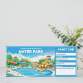 Water Park Cadeaubon, Aqua Park Ticket Kaart (Staand voorkant)