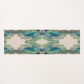 Water Path Flow – Abstract Aqua & Green Fluid Art  Yogamat (Achterkant (horizontaal))