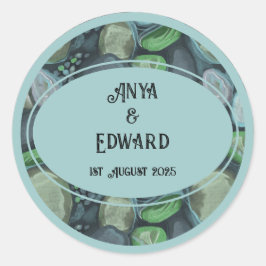Water pebbles - Wedding sticker
