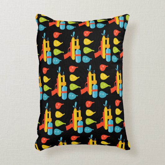 Water Pistool & Ballonnen Zomer Accent Kussen (Voorkant(Verticaal))