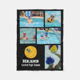 Water Polo 5 Fotocollage naam # Team Custom Flee Fleece Deken
