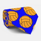 Water Polo Ball Pattered Custom Stropdas (Opgerold)