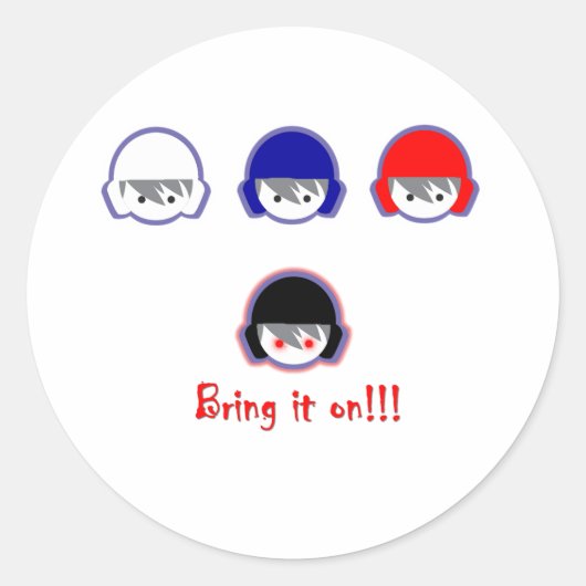 water-polo-bring-it-on ronde sticker (Voorkant)