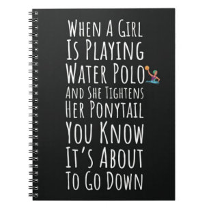 Water Polo cadeaus atleet voor haar vrouw meisje Notitieboek