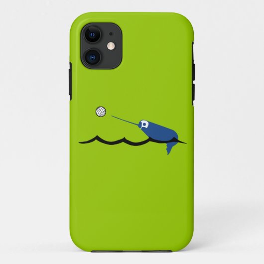 Water Polo Narwhal Zany Du Design Sport Case-Mate iPhone Case (Achterkant)