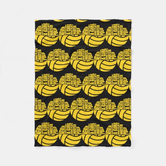 Water Polo onderschat nooit een meisje dat speelt Fleece Deken (Voorkant)