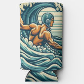 Water-polo Player Drinks Can / Bottle Cooler (Voorkant)