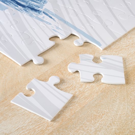 Water Polo sporter met bal Legpuzzel (Zijkant)