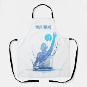 Water Polo sporter met bal Schort (Voorkant)