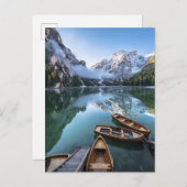 Water | Pragser Wildsee Dolomites Italy Briefkaart (Voorkant / Achterkant)