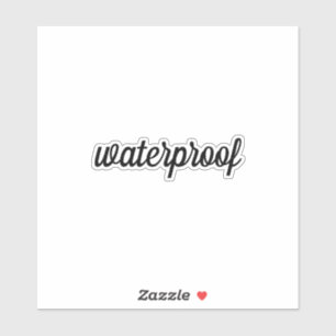 Water Proof Splash Gratis Pakket Label Black Custo