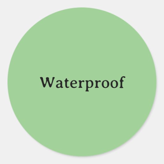 Water Proof Splash Gratis Pakket Label Sage Groen (Voorkant)
