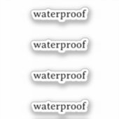 Water Proof Splash Gratis Pakket Zwart Wit Custom Sticker (Voorkant)