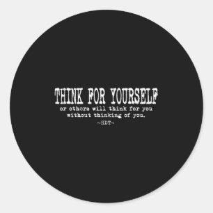 Water Quote Motivatie Inspirerend - Denk Voor Jeze Ronde Sticker