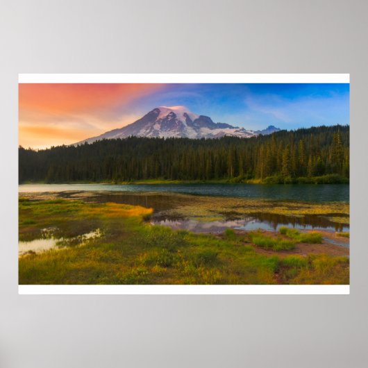 Water Rainier National Park, Washington, VS Poster (Voorkant)
