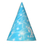 Water rimpelt de textuur van de oceaanoppervlakte feesthoedjes (Links)