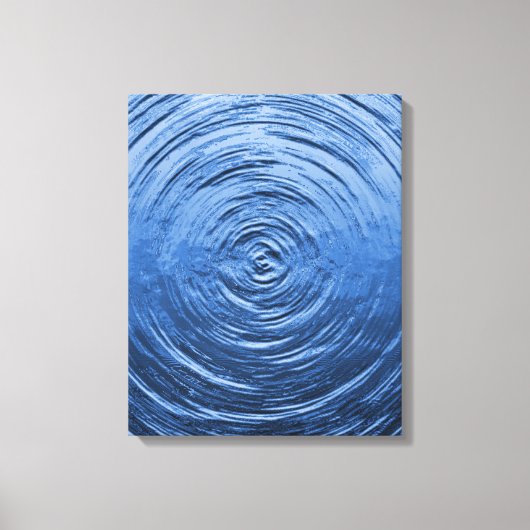 Water Ripple Blue Canvas Afdruk (Voorkant)