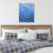 Water Ripple Blue Canvas Afdruk (Insitu (Slaapkamer))