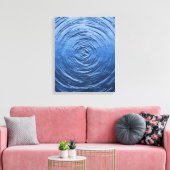 Water Ripple Blue Canvas Afdruk (Insitu (Woonkamer))