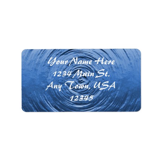 Water Ripple Blue Etiket (Voorkant)